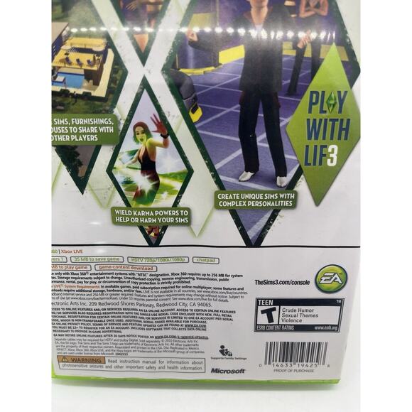 The Sims 3 (Microsoft Xbox 360, 2010) - CIB - TESTED - Picture 5 of 7